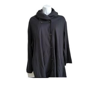 EUC Spirithouse Blazer Black Size M/L Button Down Polyester Blend with pockets